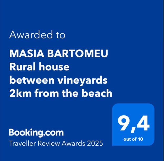Masia Bartomeu Rural House Between Vineyards 2Km From The Beach El Vendrell Exteriör bild